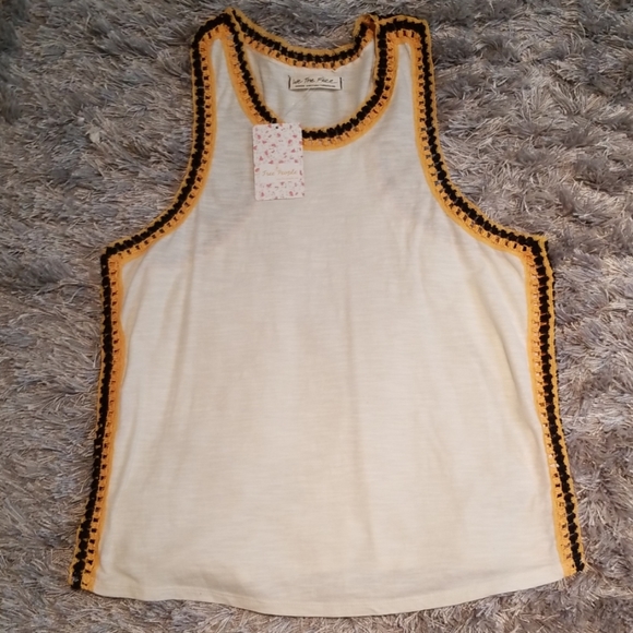 Free People Tops - Free People NEW Crochet Trim Top